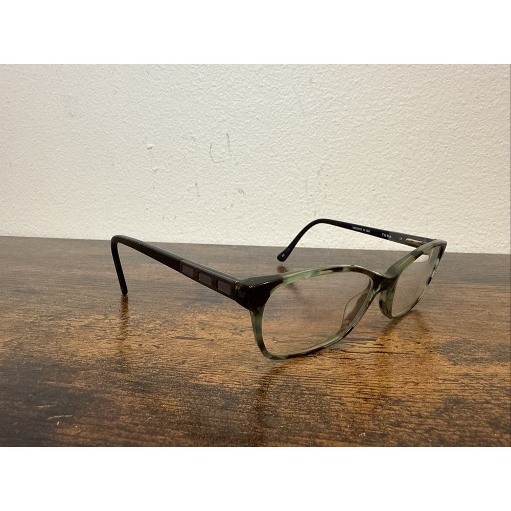 Tura Eyeglasses R542 Green Gray 52-16-135 Italy Butterfly Frames Only Women